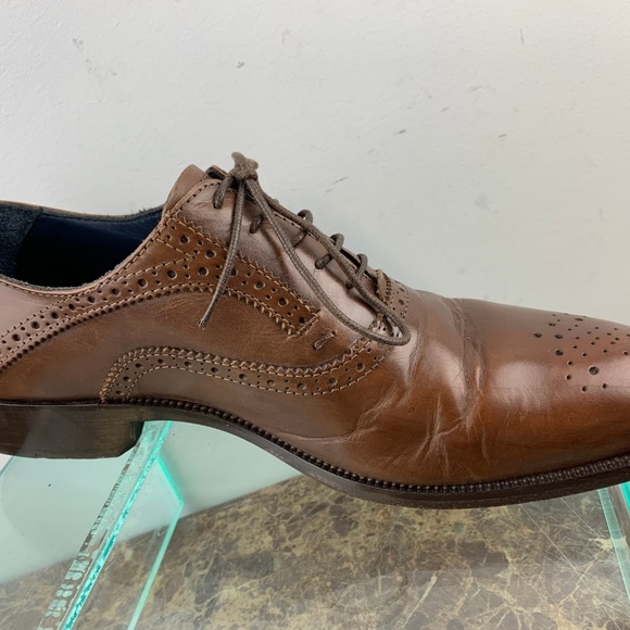 Johnston Murphy Italy Brown Wholecut Dress Shoes 8